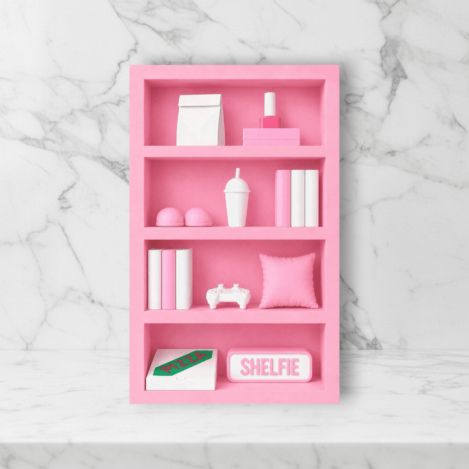 bestie sleepover rectangle · pink