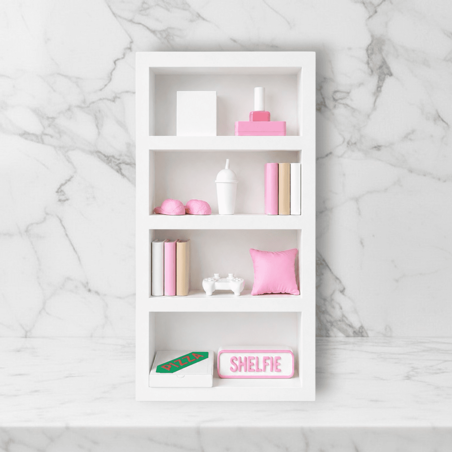 bestie sleepover rectangle · white