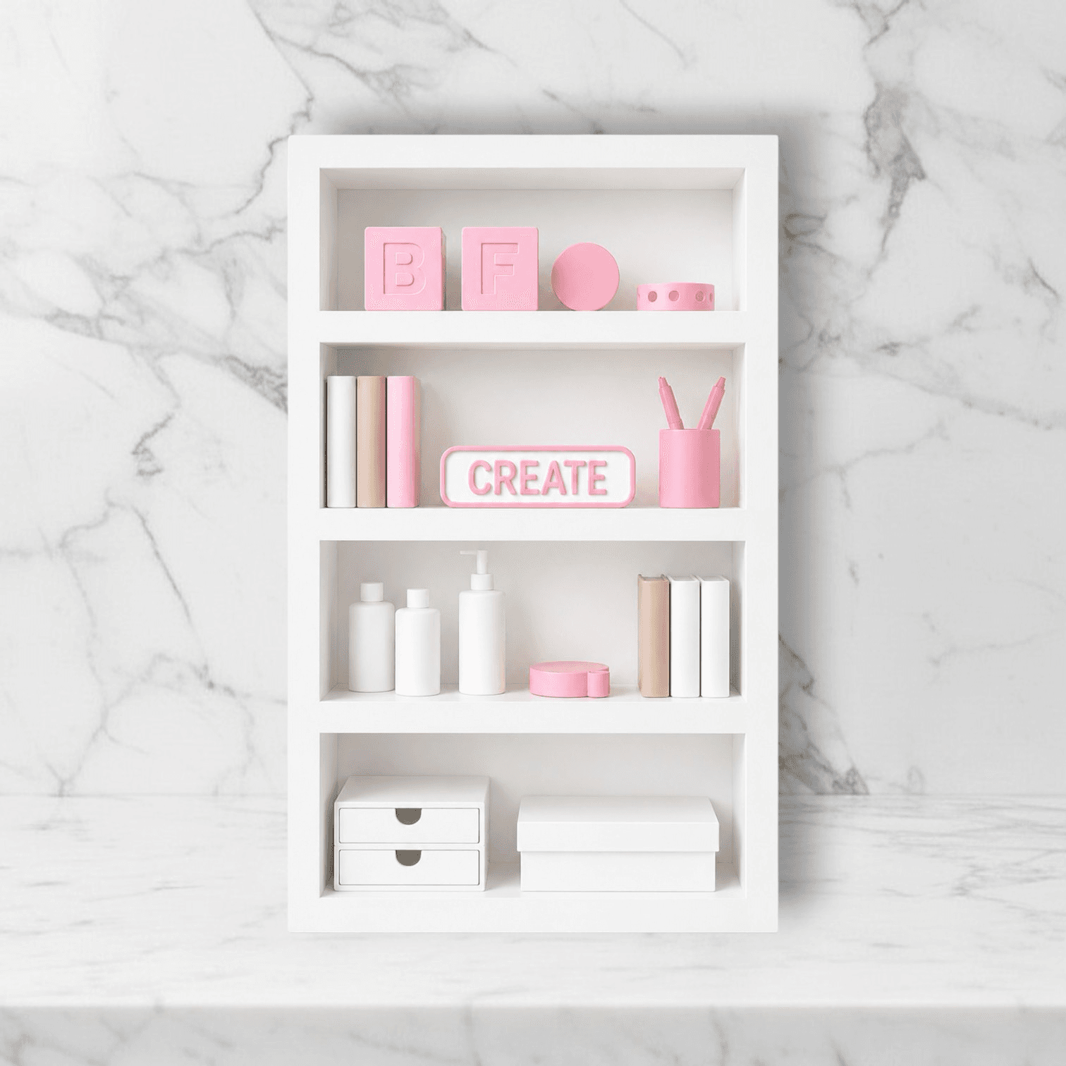 craft club rectangle · white