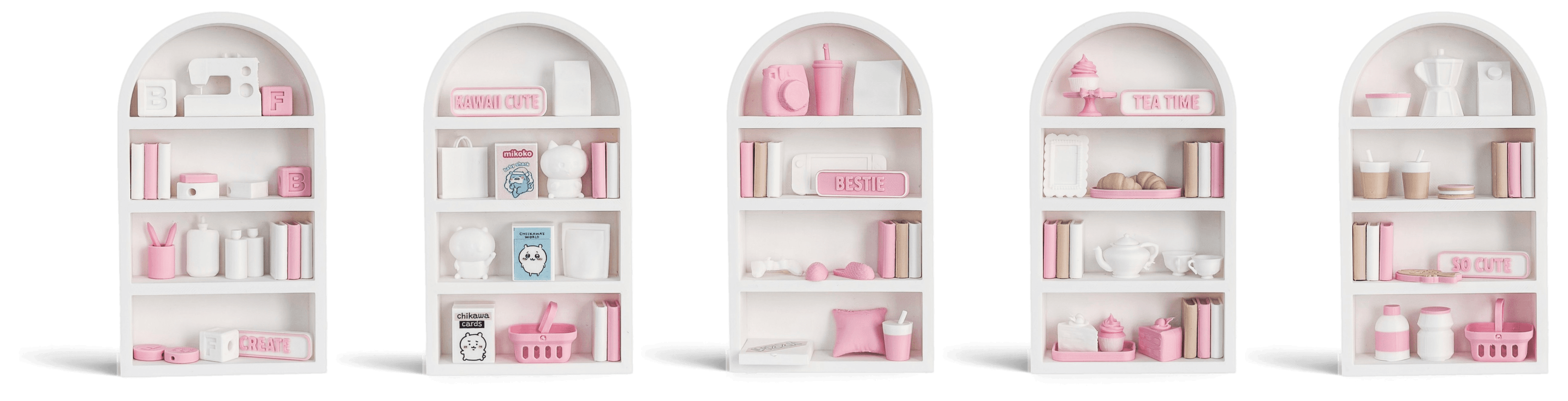the shelfie collection — handmade miniature bookshelves