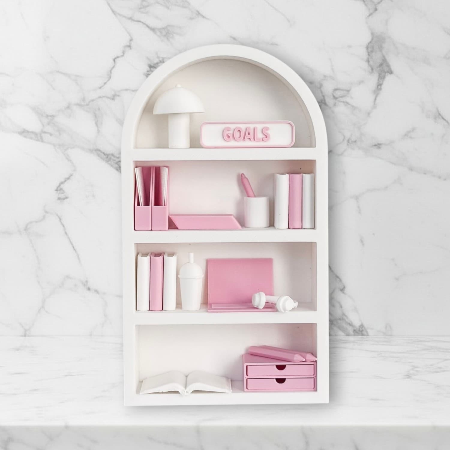 study nook on marble
