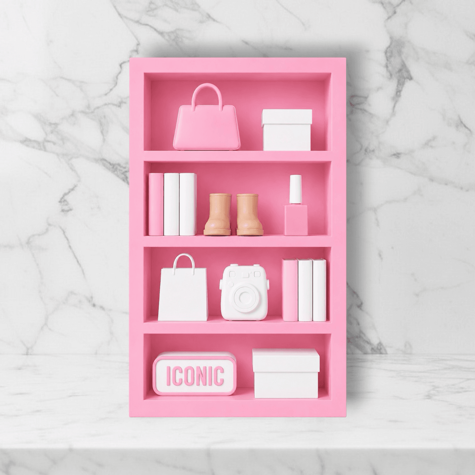 style icon rectangle · pink