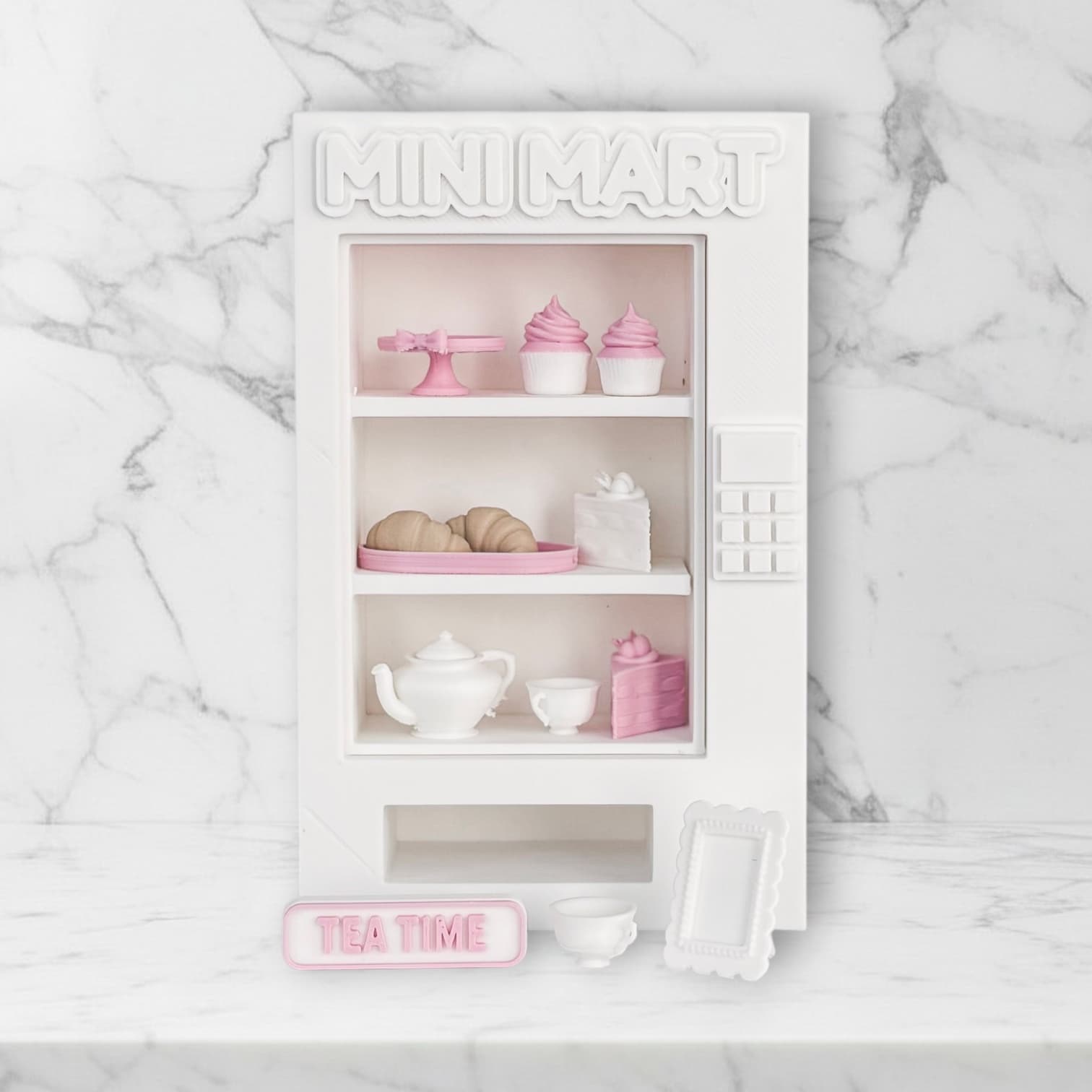 tea time mini mart on marble