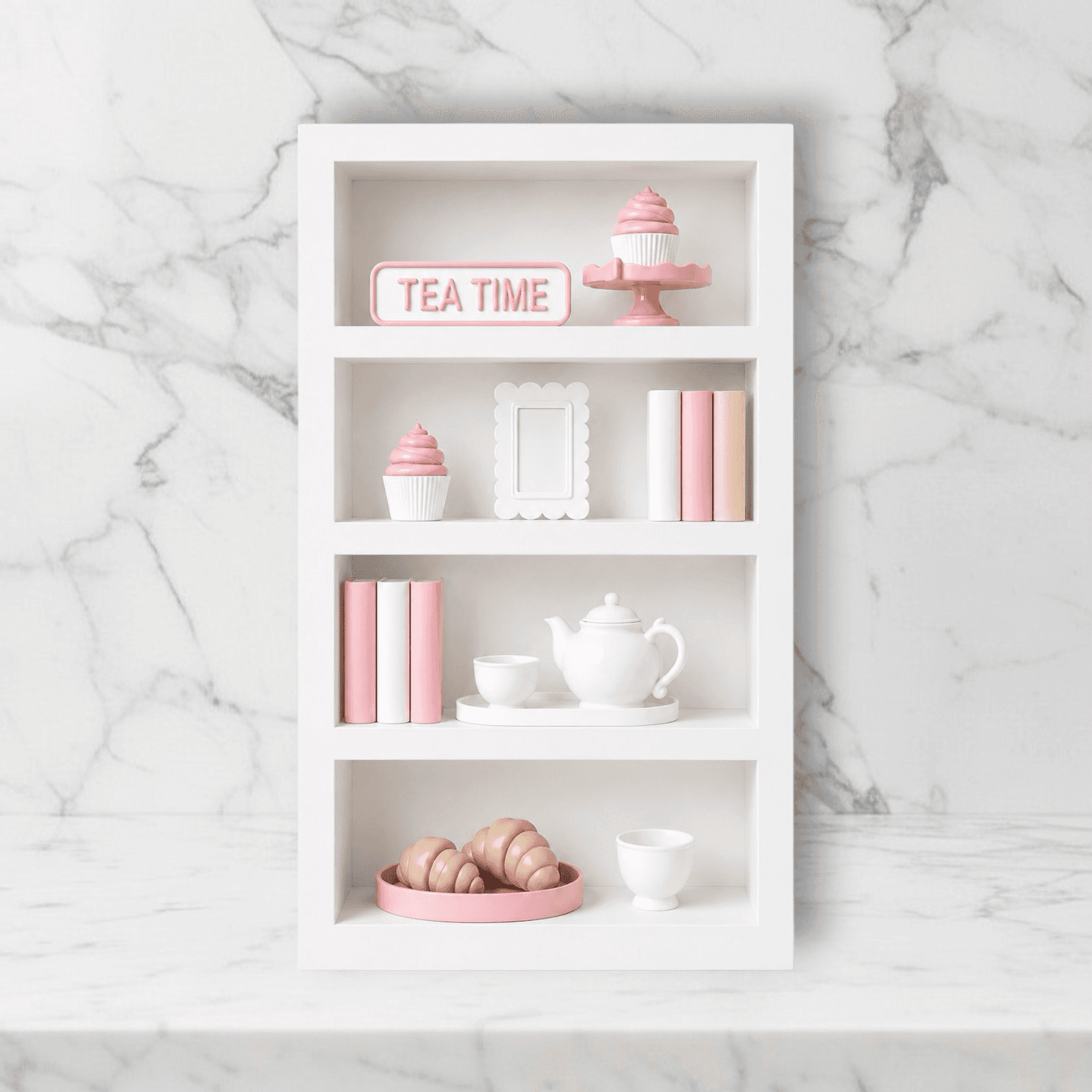 tea time rectangle · white